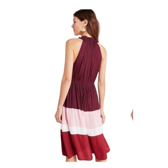 Anthropologie Current Air Cobie Colorblocked Midi Dress 2x - Picture 7 of 14